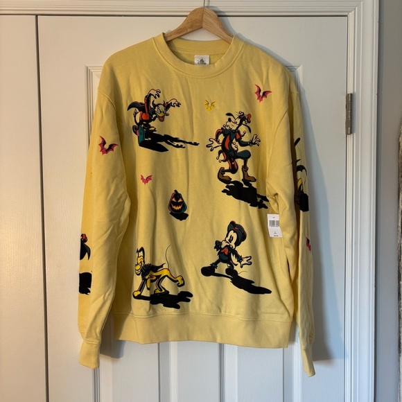 Disney Parks Store Mickey Mouse & Friends Halloween Pullover Sweatshirt Yellow S - Picture 2 of 9